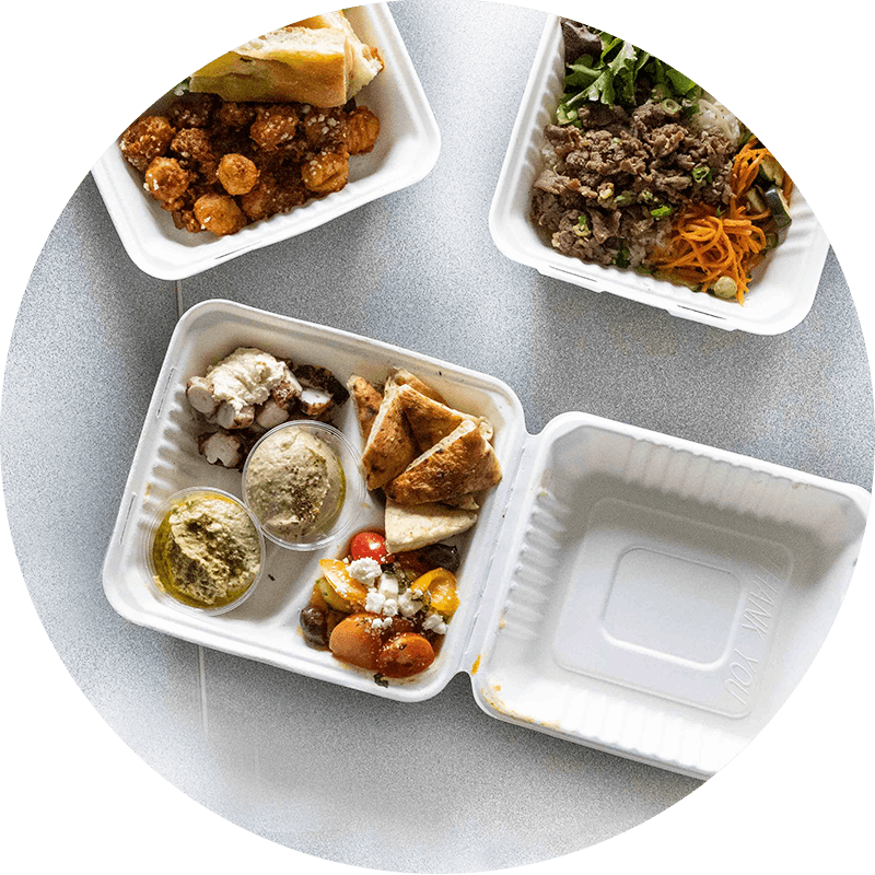 Hitray Factory Price China Manufacturer 25 Oz Rectangular PLA Meat Tray