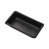 Hitray 001 10 oz. Rectangular Black CPET Tray