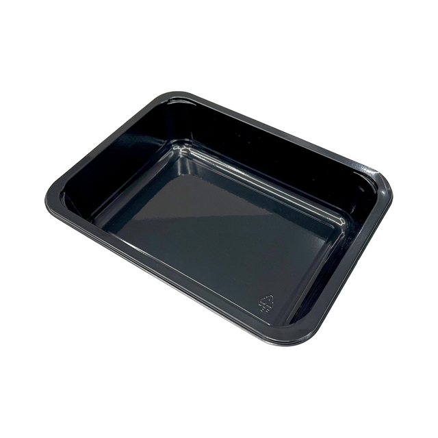 Hitray Hi45 10 Oz. Square Black CPET Tray