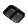 Hitray 034 12 oz. Rectangular Black CPET Tray 