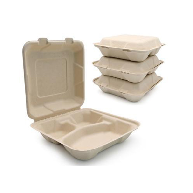 Hitray 600ML Connected Lunch Box Bagasse Food Container