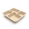 Hitray White Color Natural Color Multi Grid Bagasse Food Container