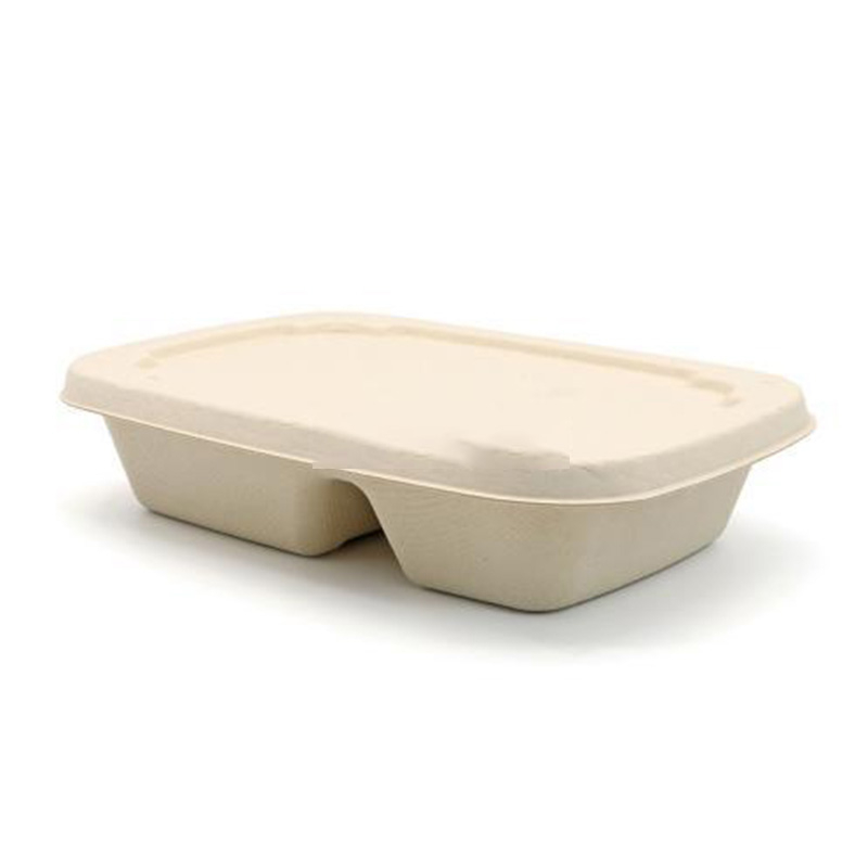 Hitray 300ml Natural Rectangular Bagasse Food Container