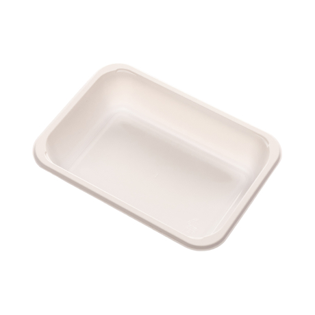 Hitray 010 22 oz. Rectangular White CPET Tray