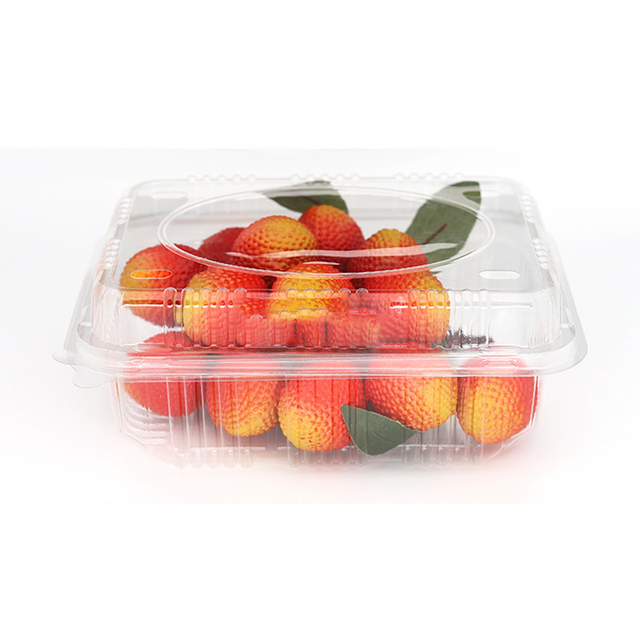 Hi Tray 8.07 X 6.1 X 3.94 Inches Plastic Tray Clear PET Disposable Rectangle Fruit Box