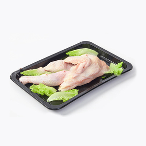 Hi-tray Black Color One Compartment PP Meat Trays