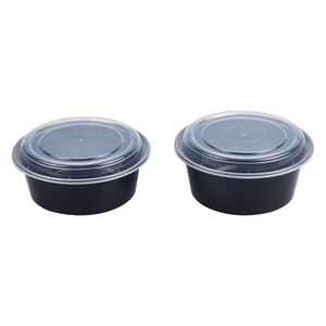 Hi-tray 300/500ml Black White PP Plastic To Go Box
