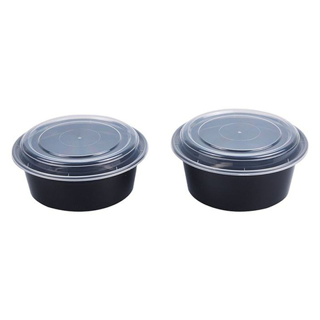 Hi-tray 300/500ml Black White PP Plastic To Go Box