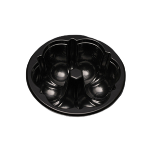 Hitray hi24 6 oz. Flower Black CPET Tray