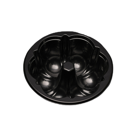 Hitray 023 6 oz. Round Baking Black CPET Tray