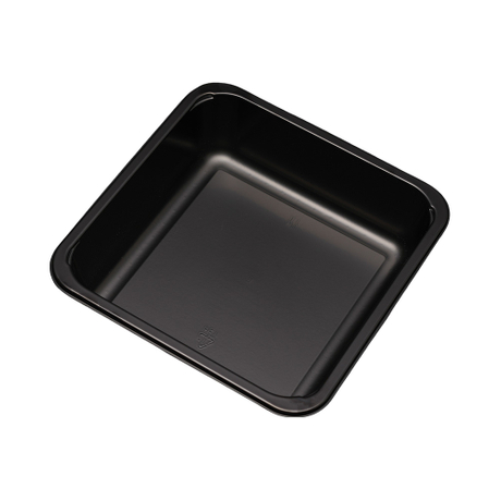 Hitray 029 37 oz. Square Black CPET Tray 