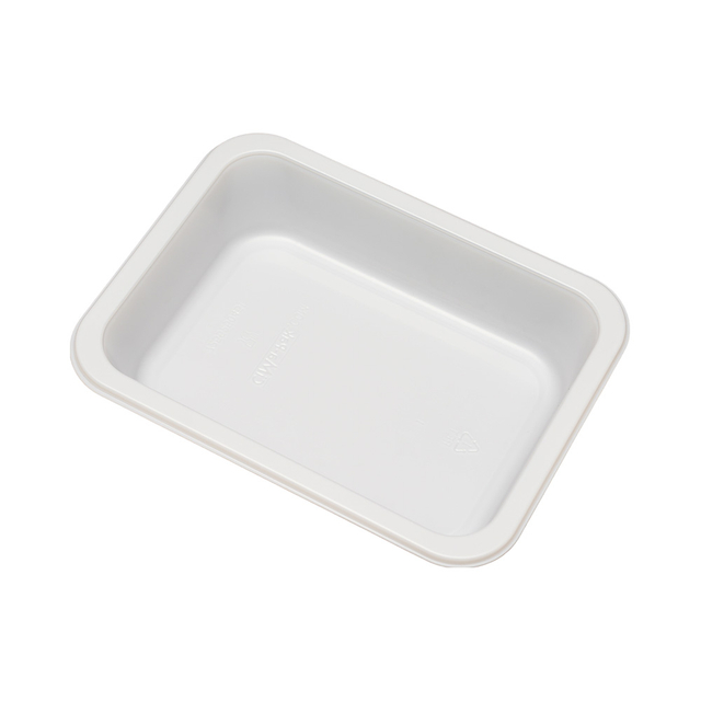 Hitray Hi54 25Oz. Rectangle White CPET Tray