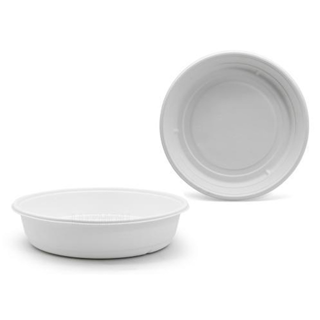 Hitray Sugarcane Microwave Disposable Box Biodegradable Round Food Container ,with 2 3 4 6 Compartment for Lunch