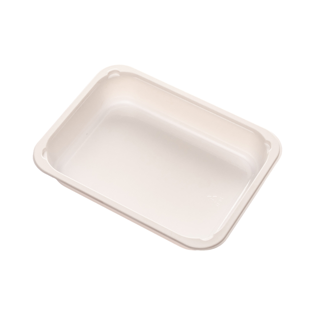 Hitray 002 27 oz. Rectangular Black CPET Tray