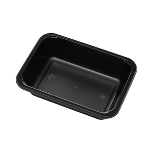 Hitray 019 22 oz. Rectangular Black CPET Tray