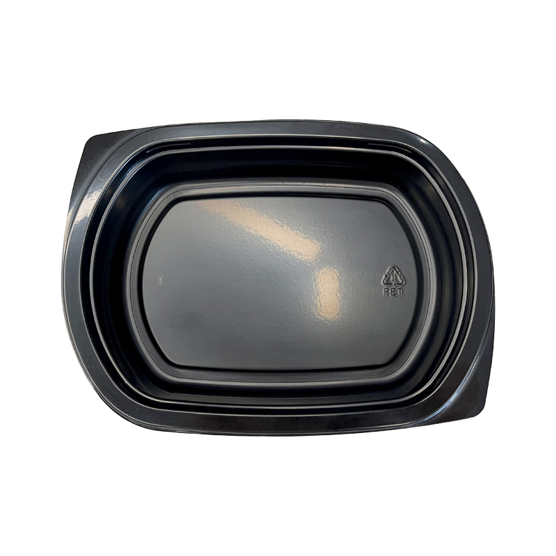 Hitray hi28 15 oz. Rechthoekige zwarte CPET -lade