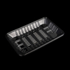 Hi Tray 7.48 X 5.51 X 0.98 Inches Plastic Disposable Rectangle Clear PET Tray