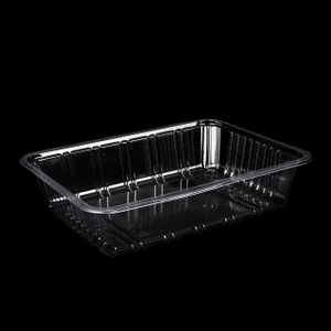 Hi Tray 8.66 X 7.09 X 2.36 Inches Plastic Disposable Rectangle Clear PET Tray