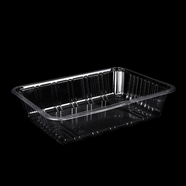 Hi Tray 8.66 X 7.09 X 2.36 Inches Plastic Disposable Rectangle Clear PET Tray