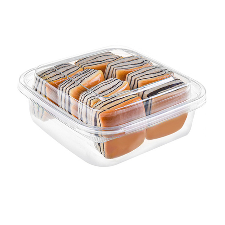 Hi Tray 6.18*6.18 Inches Square Plastic Clear Bakery Container