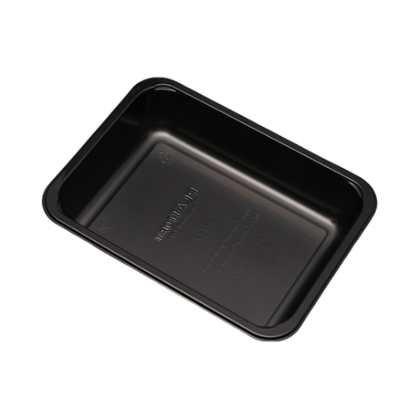 Hitray Hi48 33 Oz. Rectangle Black CPET Tray