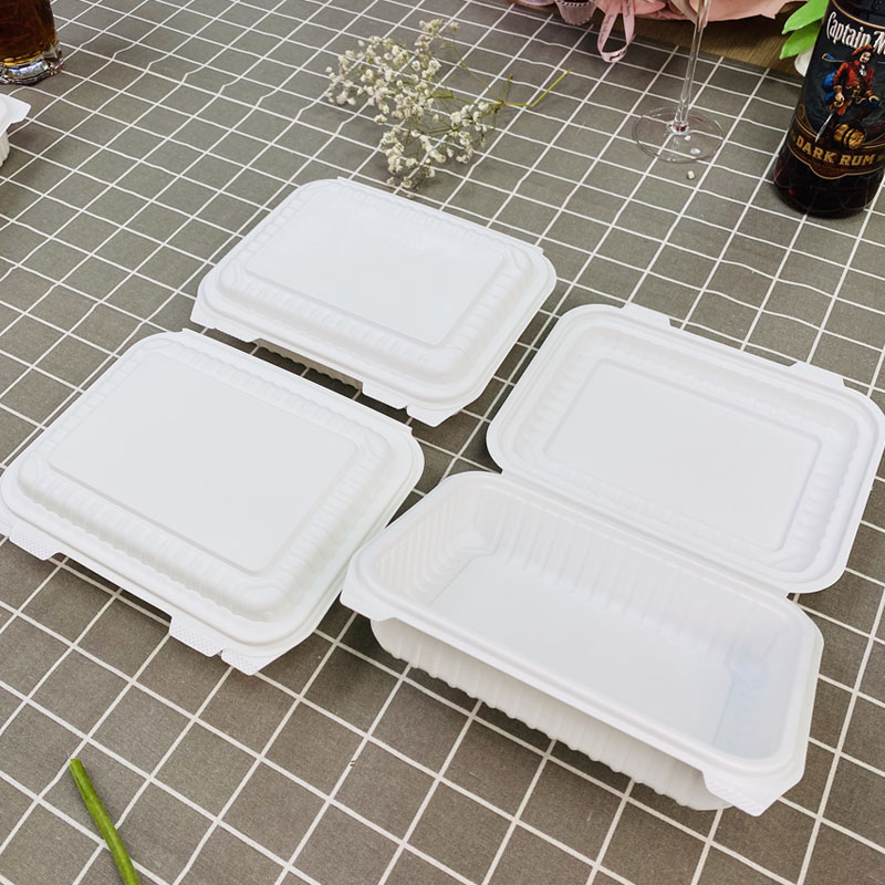 Hitray Compostable PLA Hinged Lid Container