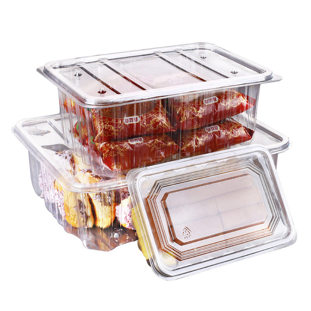 Hi Tray 9.6x6.5x3.5 Inch Plastic Clear Bakery Container With Lid