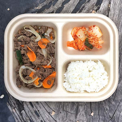 Hitray China Manufacturer 20-25 Oz Rectangular PLA Meat Tray