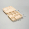 Hitray Multi Grid Rectangle Cornstarch Food Container