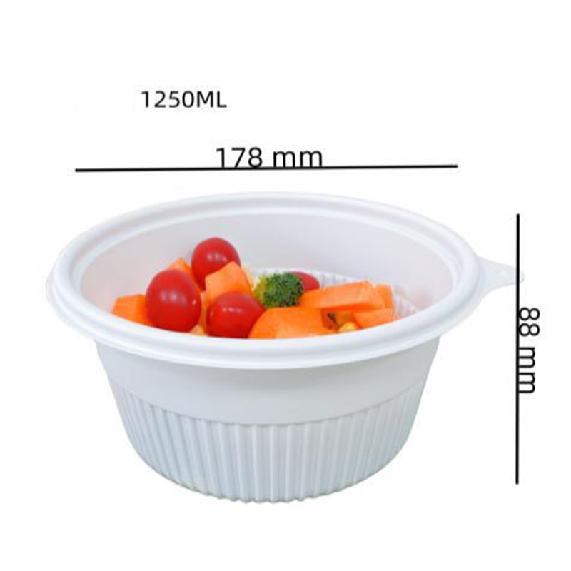 Hitray 1000ML Large Size Pla Plastic Round Bowl PLA Meat Tray