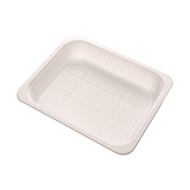 Hitray 003 88 oz. Rectangular Large Black CPET Tray