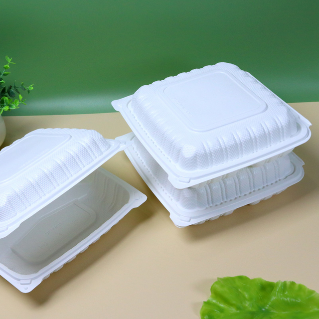 Hi-tray-21 Wholesale 18oz 6 Inch Hamburger Togo Fast Food Containers Disposable Plastic Hinged Clamshell Packaging Boxes