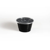 Hi-tray Black 0.75oz 1oz 2oz Take Away PP Plastic Restaurant Sauce Container