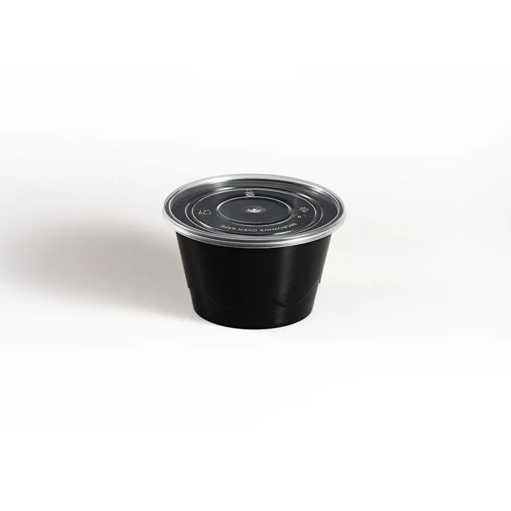 Hi-tray Black 0.75oz 1oz 2oz Take Away PP Plastic Restaurant Sauce Container