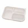 Hitray Biodegradable 850ML 3 Comp. Rectangular PLA Meat Tray