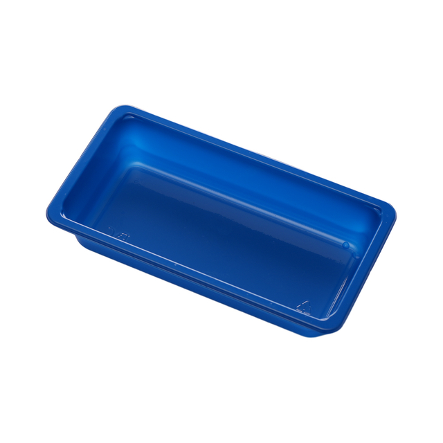 Hitray 021 10 oz. Rectangular Blue CPET Tray