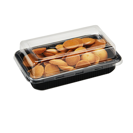 Hitray 6.81*4.72 Inches Disposable Plastic Cookie Packaging Clear Bakery Container