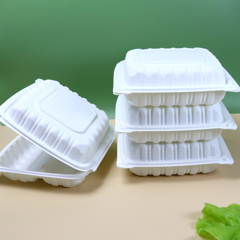 Hi-tray-21 Wholesale 18oz 6 Inch Hamburger Togo Fast Food Containers Disposable Plastic Hinged Clamshell Packaging Boxes