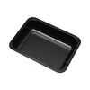 Hitray 033 34 oz. Rectangular Black CPET Tray 