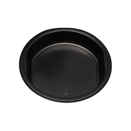 Hitray hi43 17 oz. Round Black CPET Tray