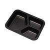 Hitray hi41 23 oz. Rectangular Black CPET Tray
