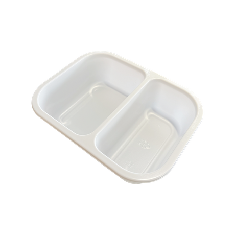 Hitray 040 17 oz. Rectangular White CPET Tray 