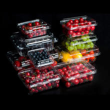 Hi Tray Clear Disposable Plastic Clamshell Containers Berries Cherry PET Trays