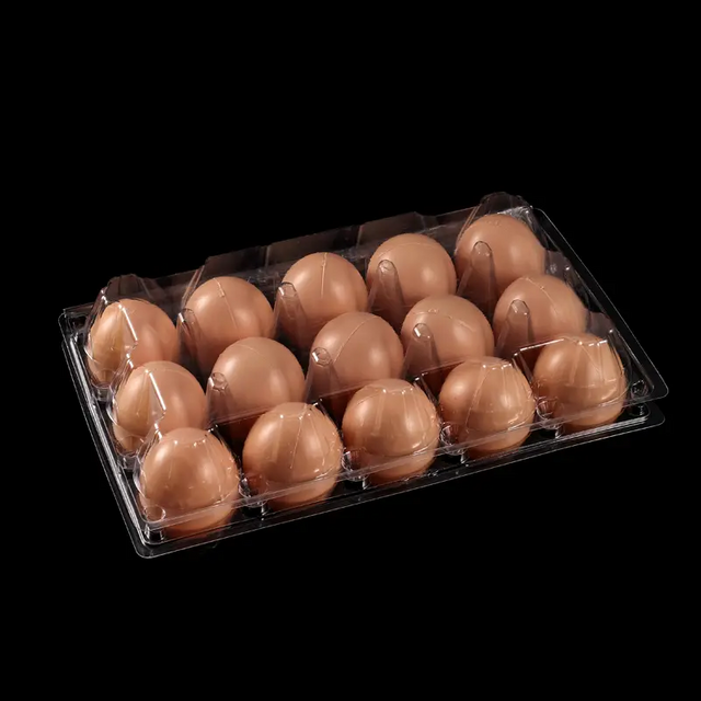 Hitray 15-count Clear Plastic Egg Cartons