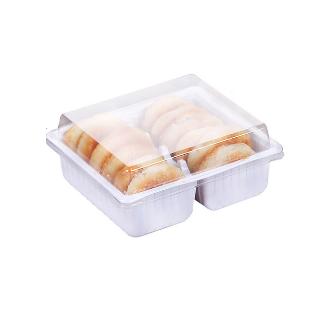 Hi tray 5.12*5.12 Inches Disposable Plastic Cake Box Clear Bakery Container