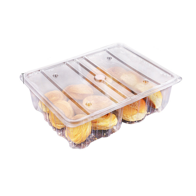 Hi Tray 6.18*6.18 Inches Square Plastic Clear Bakery Container