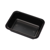 Hitray Hi14 22 oz. 1 Compartment Rectangular Black CPET Tray