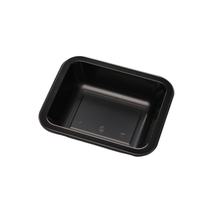 Hitray Hi20 10 oz.1 Compartment Rectangular Black CPET Tray