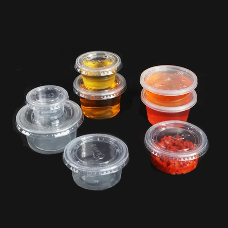 Hi-tray Hot Sell Restaurant Disposable PP Plastic Sauce Box With Lid 