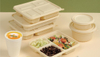 Hitray Large Size 5 Comp. Square Cornstarch Food Container
